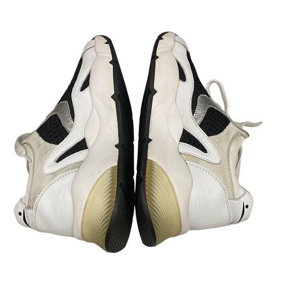 VOILE BLANCHE Dumbil Calfskin & Micro Mesh Sneaker Metallic Effect Sneaker Sz 37 - Picture 5 of 13